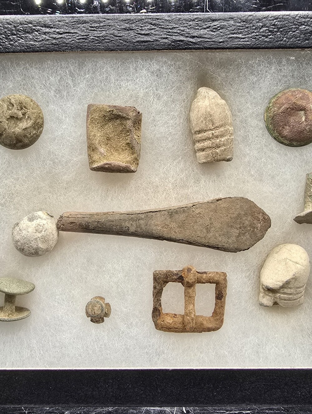 Civil War Relics Artifacts Display